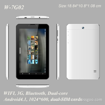 7inch Tablet Dual Core Dual SIM 3G WiFi, Bluetooth 1G+8G